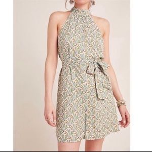 Anthropologie leaf print romper